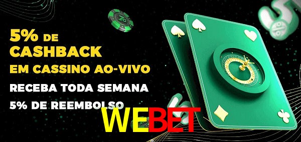 Promoções do cassino ao Vivo WEBET